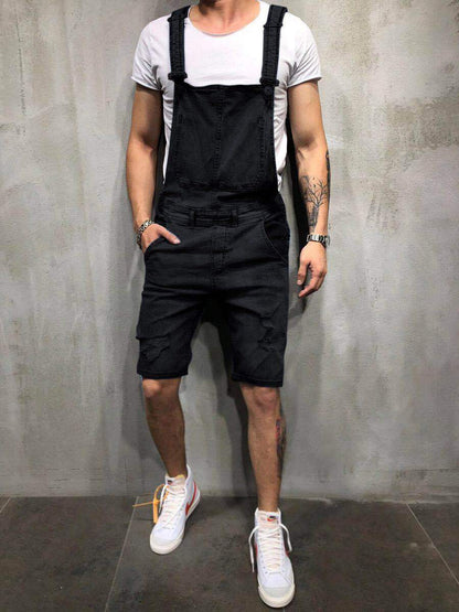 Herren Jeans Latzhose Used Look Modern