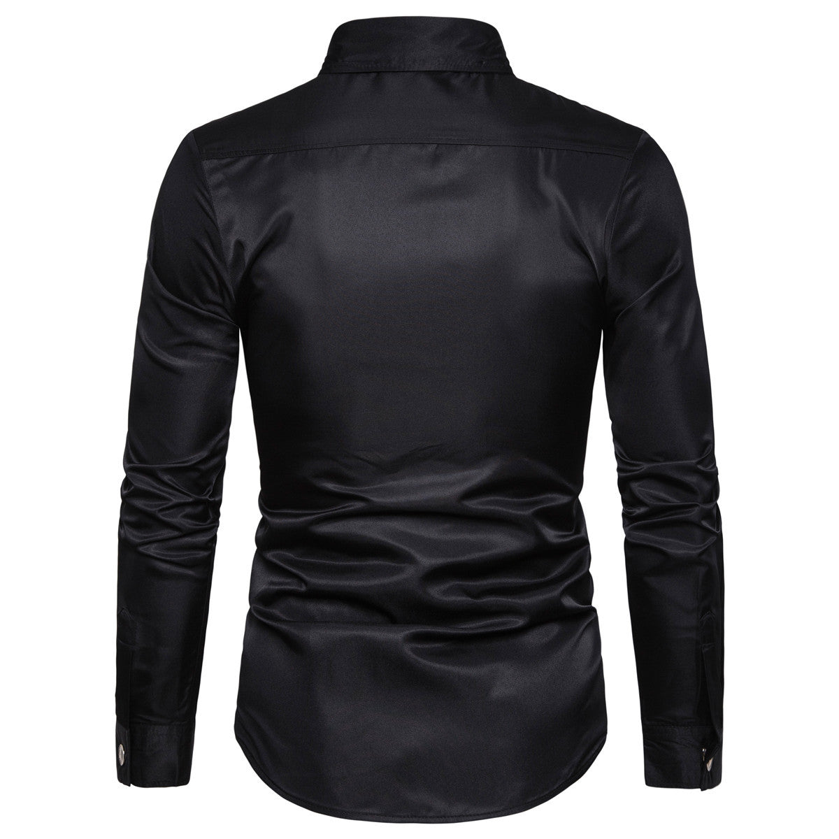 Herren Langarmhemd Modern mit Nieten und Kontraststreifen