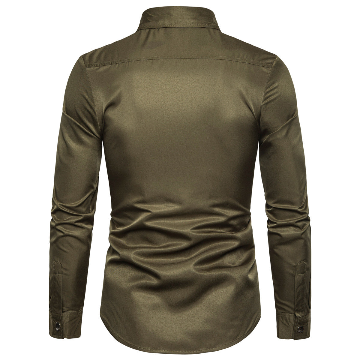 Herren Langarmhemd Modern mit Nieten und Kontraststreifen