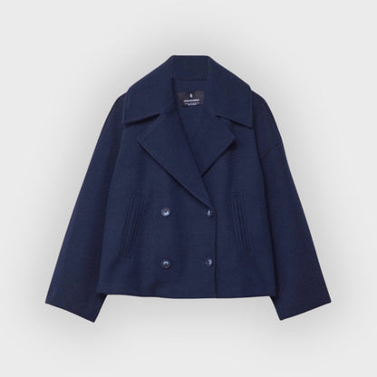 Doppelreihige Lederjacke Modern Damen