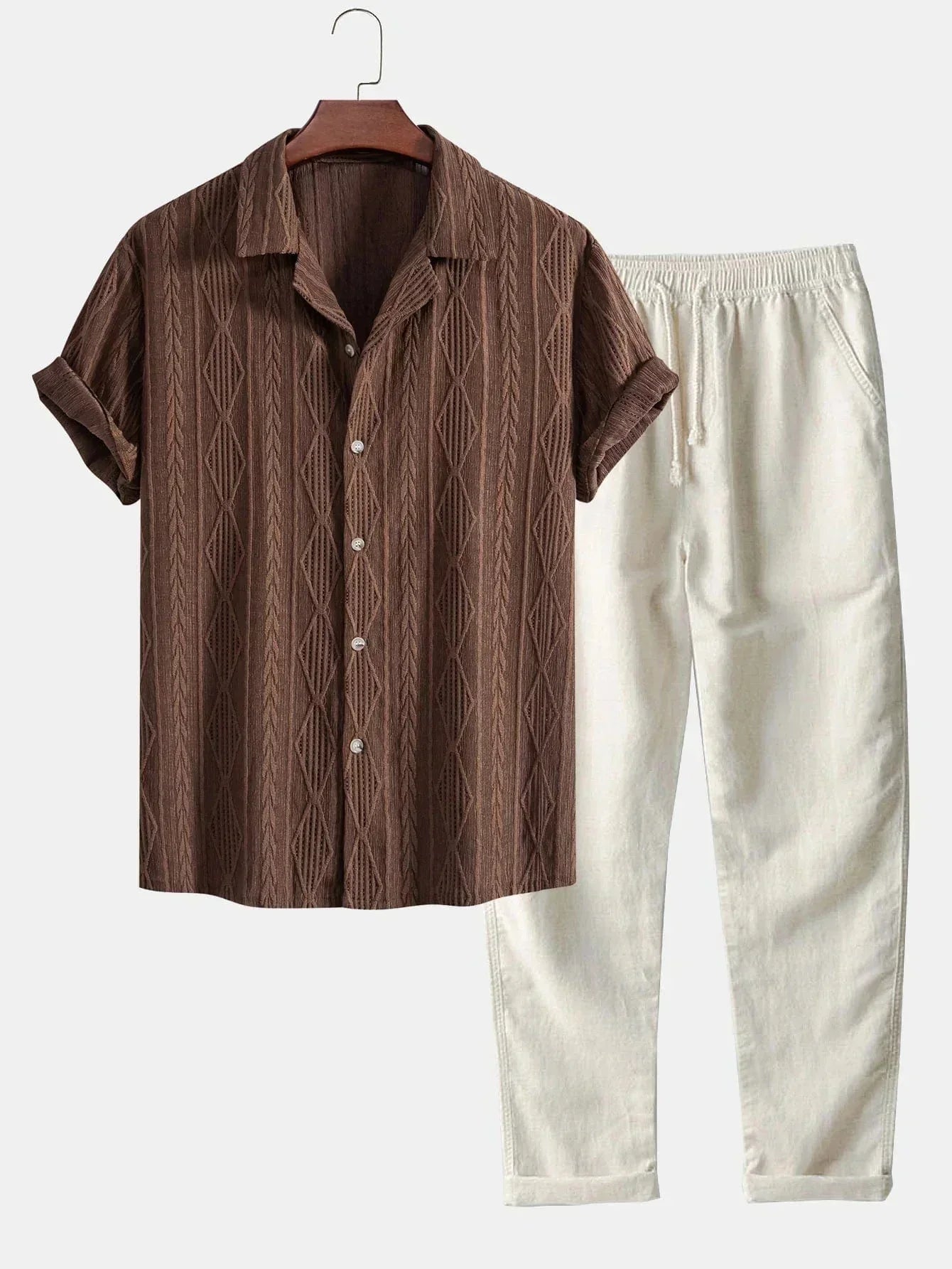 Herren Sommer Set Zweiteiler Frottee Leicht