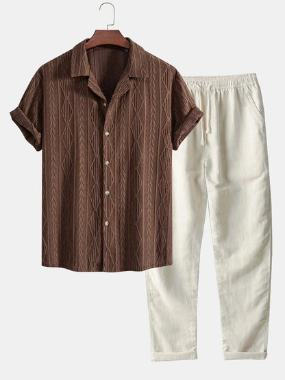 Herren Sommer Set Zweiteiler Frottee Leicht