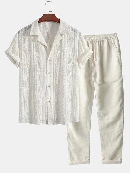 Herren Sommer Set Zweiteiler Frottee Leicht