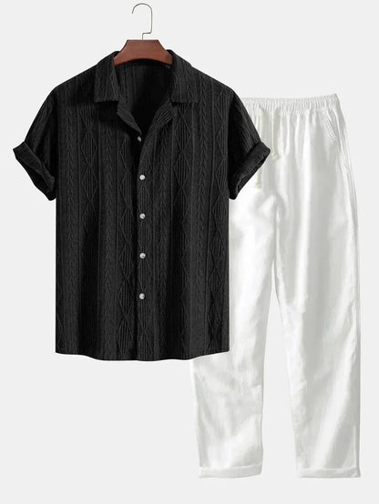 Herren Sommer Set Zweiteiler Frottee Leicht