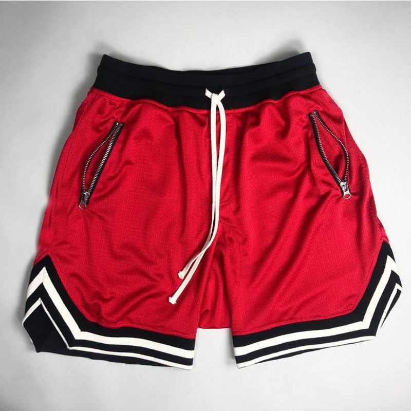 Herren Sports Shorts Atmungsaktiv mit Netzdesign und Reißverschlusstaschen - BerlinGlamour