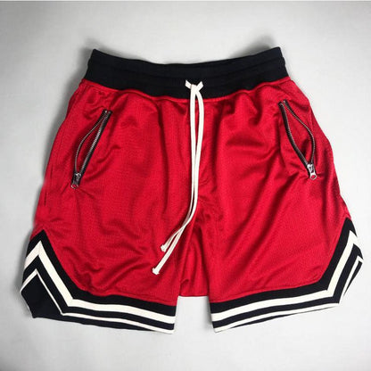 Herren Sports Shorts Atmungsaktiv mit Netzdesign und Reißverschlusstaschen - BerlinGlamour