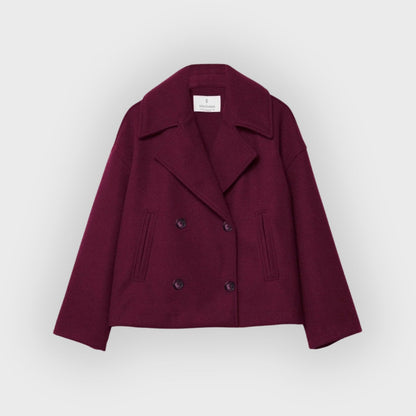 Doppelreihige Lederjacke Modern Damen