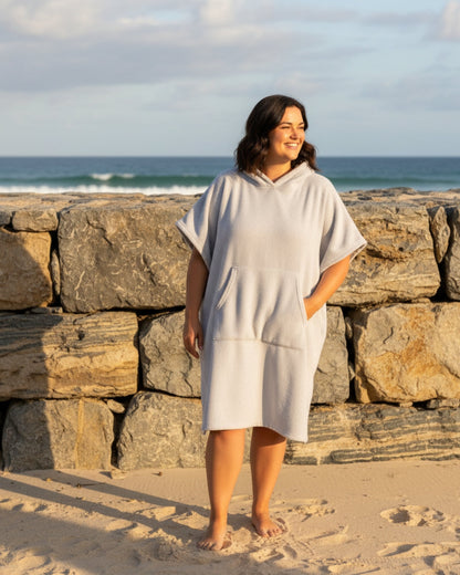 Damen Strandkleid Sommer Poncho Leicht