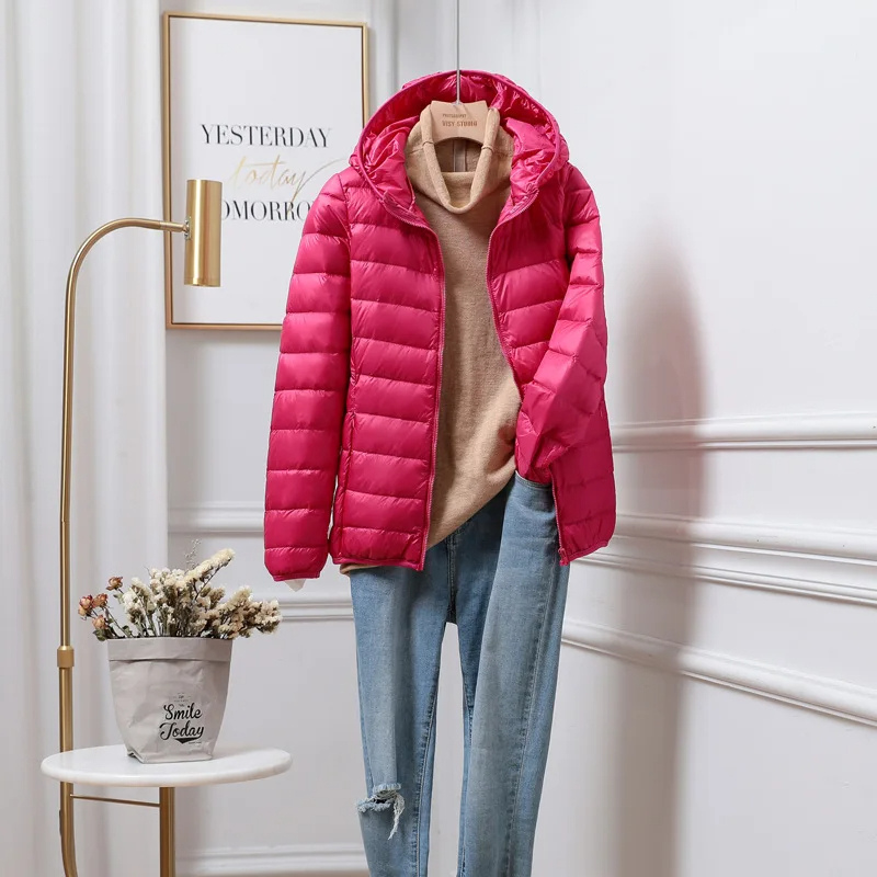 Damen Winterjacke Warm Kapuze Reißverschluss