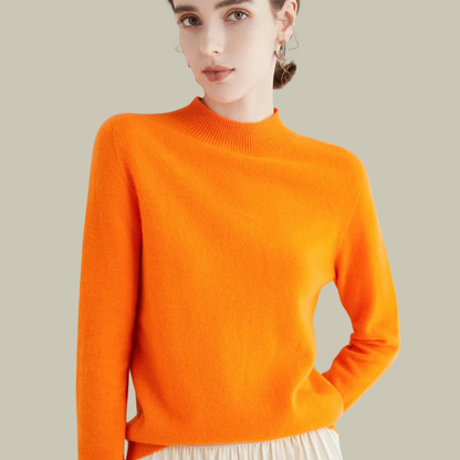 Damen Rollkragenpullover Merinowolle Warm Winter