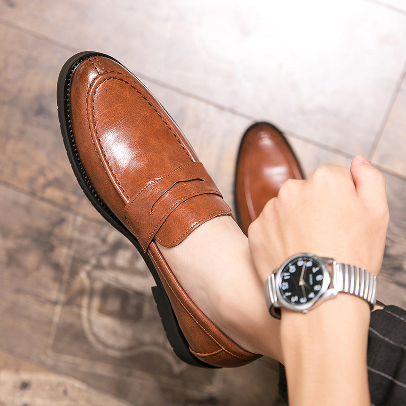 Herren Loafers Elegante Runde Spitze Lederschuhe - BerlinGlamour
