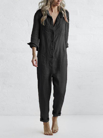 Langärmelige Jumpsuit Damen Elegant