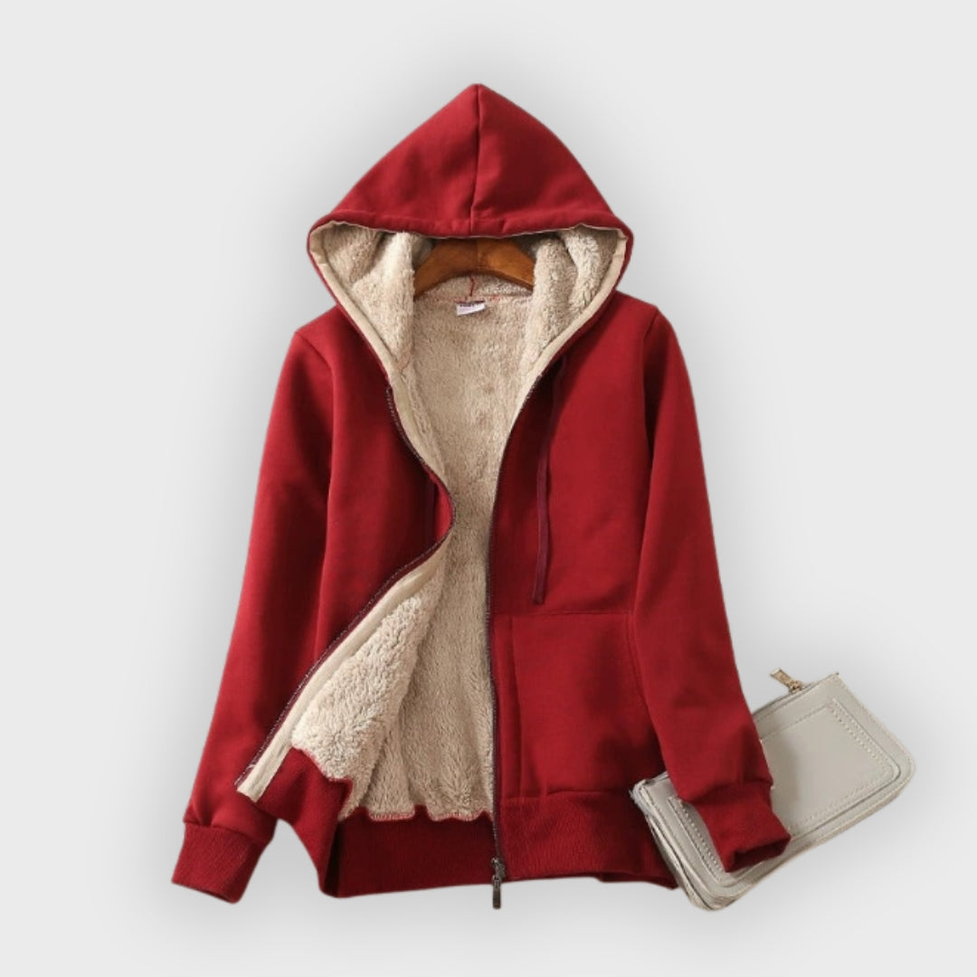 Sherpa Jacke Gefüttert Kapuzenjacke Warm - BerlinGlamour