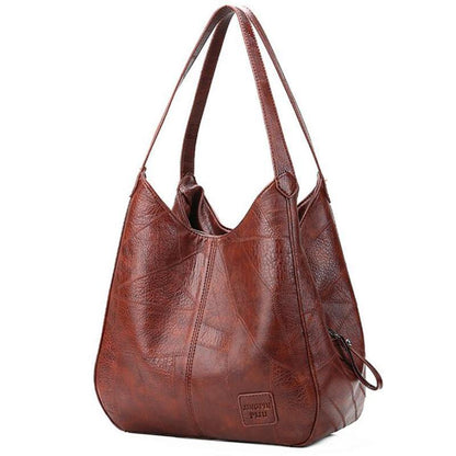 Ledertasche Damen Retro Style Groß