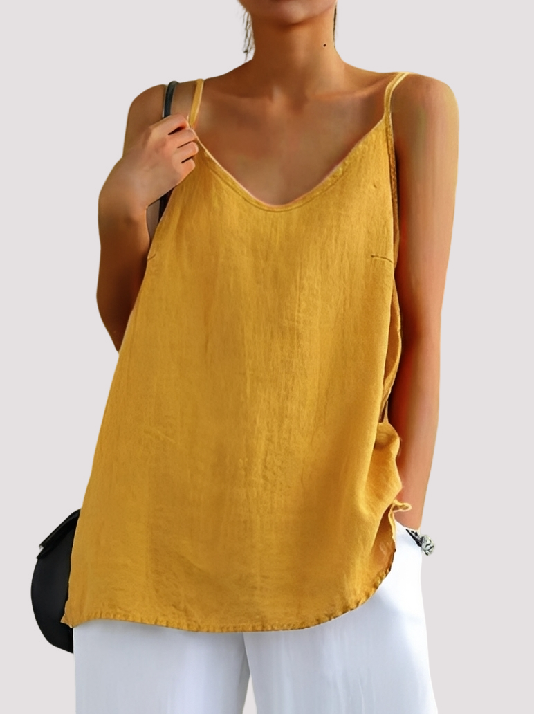 Damen Oberteil Ärmellos Sommerleicht