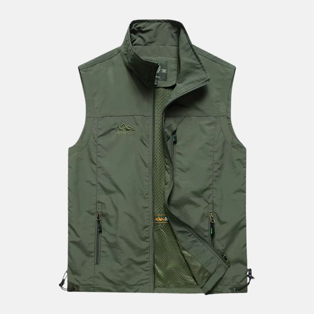 Herren Weste Multifunktions Outdoor Taschenweste Leicht - BerlinGlamour