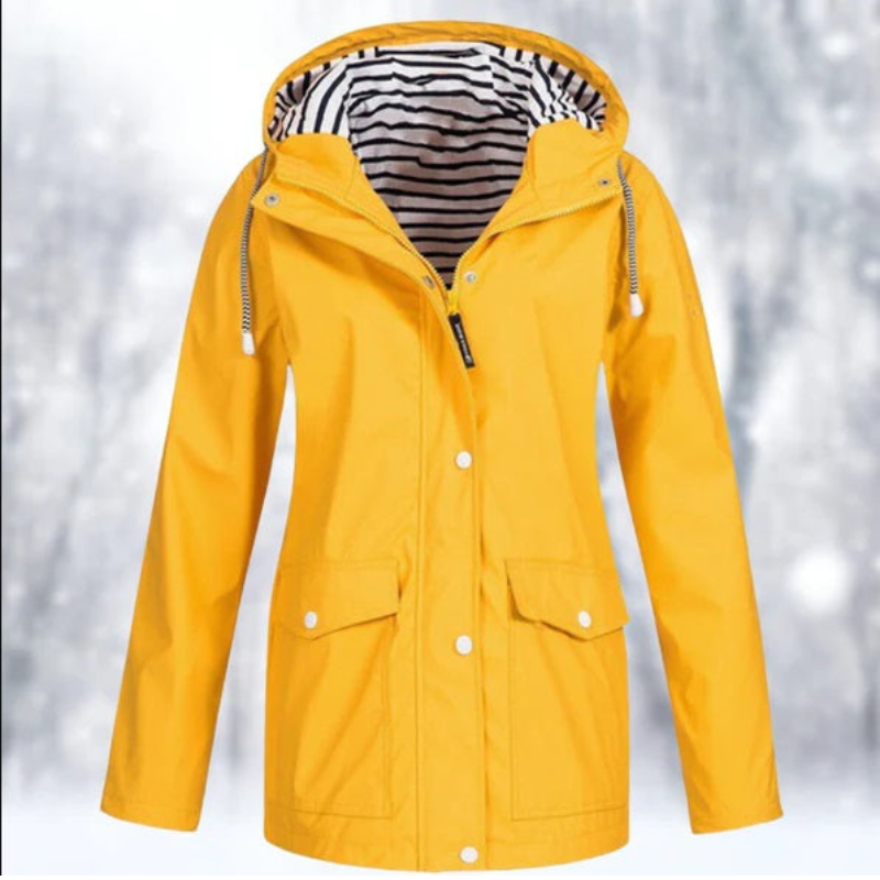 Damen Jacke Kapuze Reißverschluss Winterjacke - BerlinGlamour
