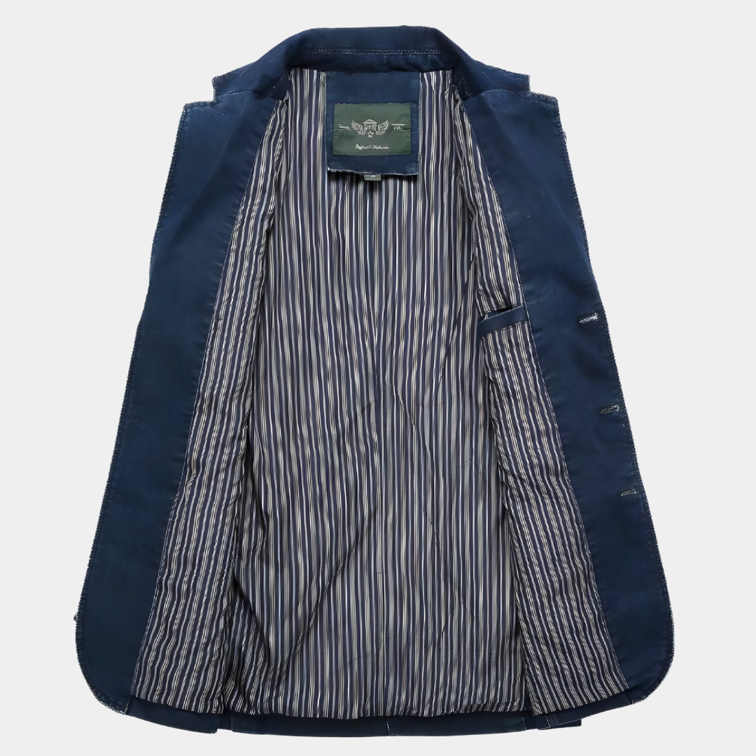 Herren Denimjacke Klassisch Blau