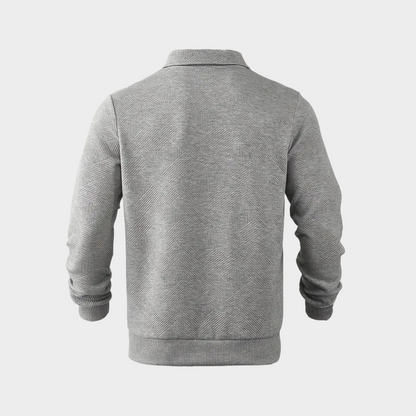 Herren Pullover Halb-Reißverschluss Freizeitshirt Bequem