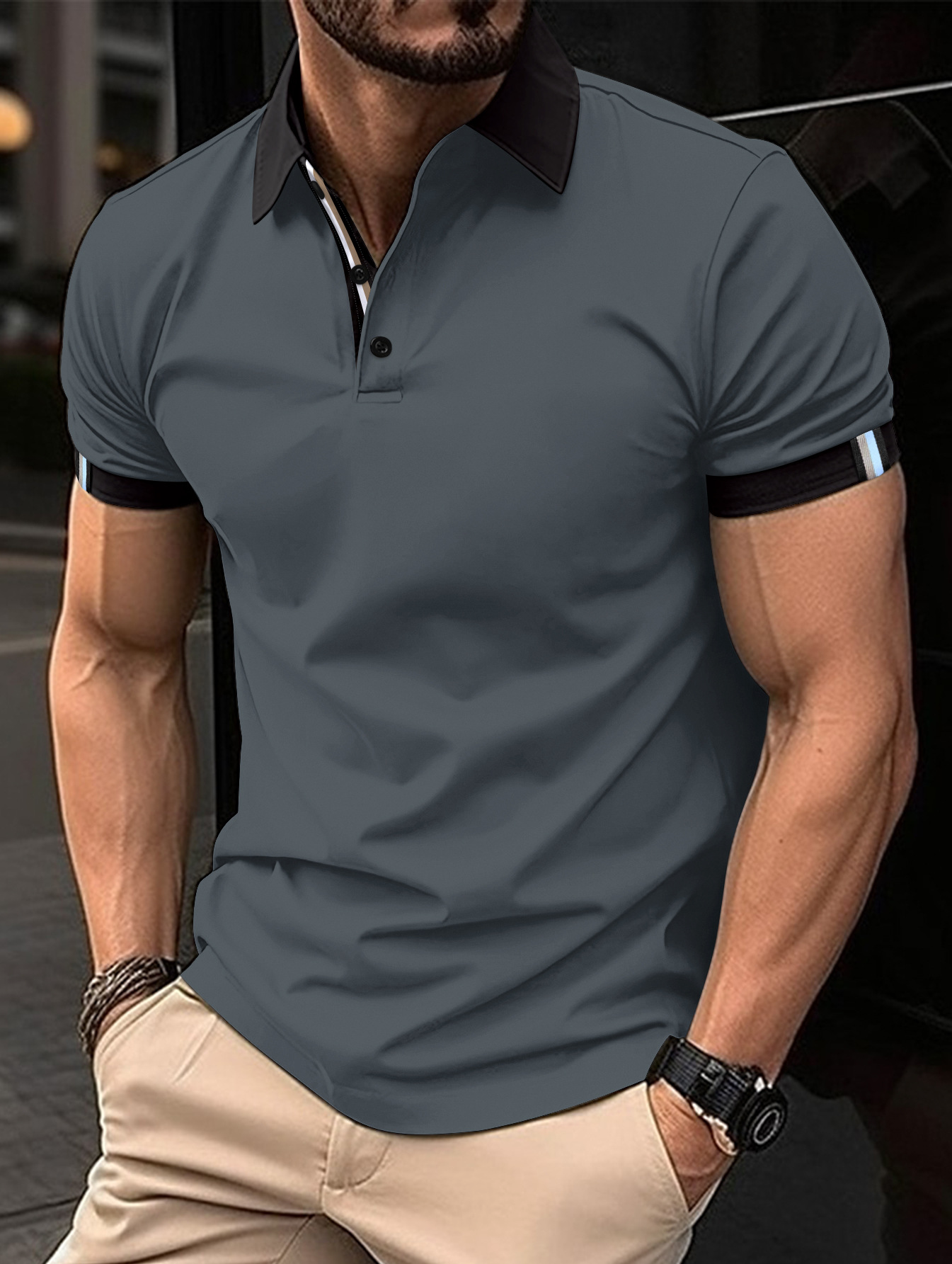 Herren Polo Shirt Sportlich Klassisch Weiß - BerlinGlamour