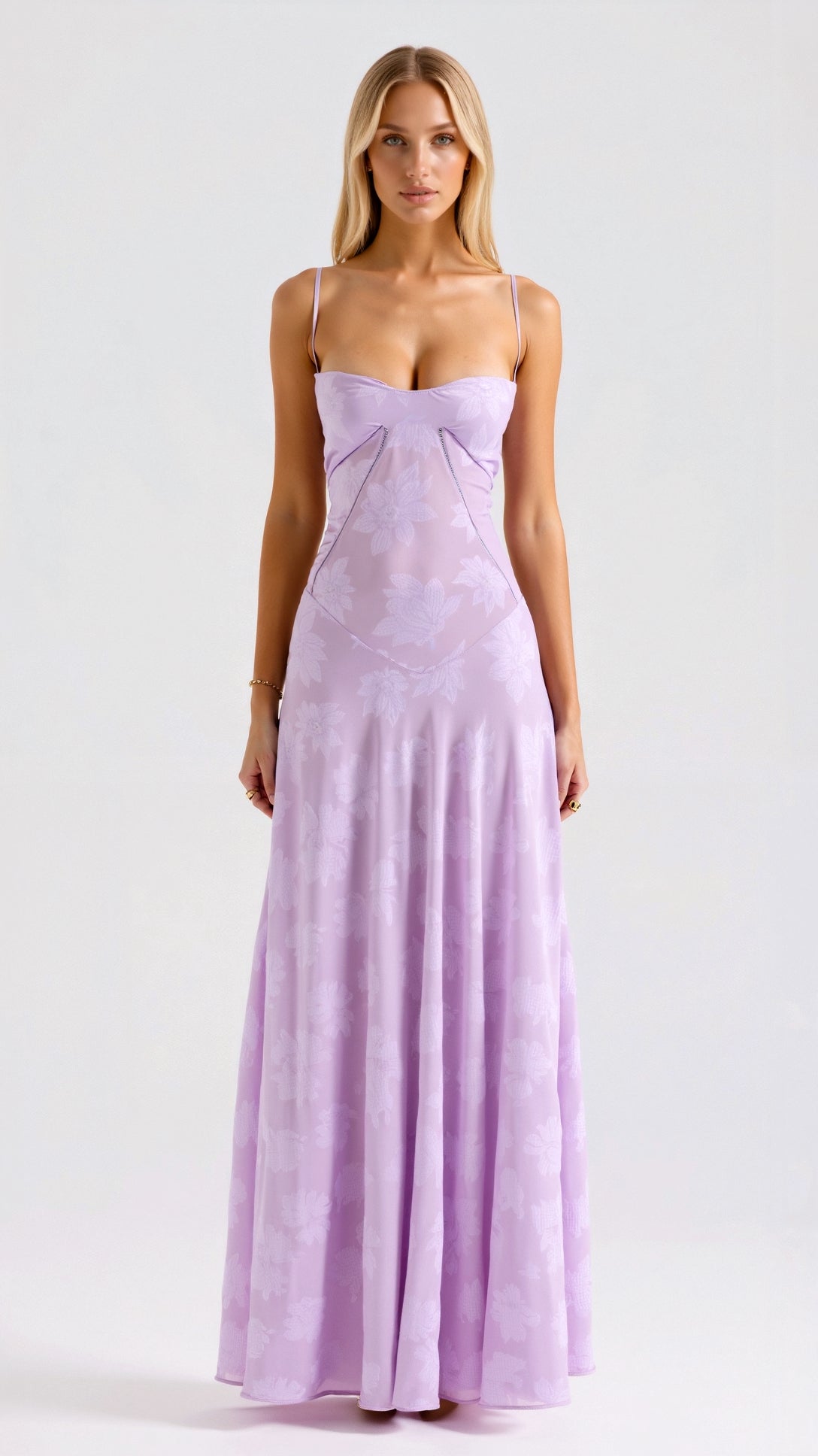 Damen Maxikleid Hochzeitsgast Kleid Elegant Lang