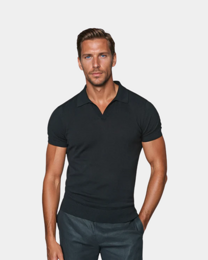 Herren Poloshirt Einfach Klassisch Offener Kragen - BerlinGlamour
