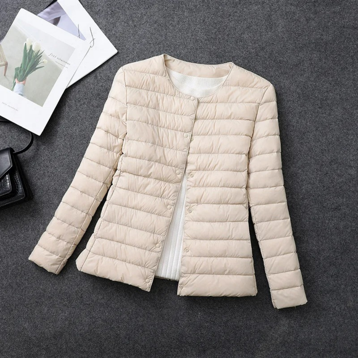 Leichte Daunenjacke Gepolstert Warm Damen