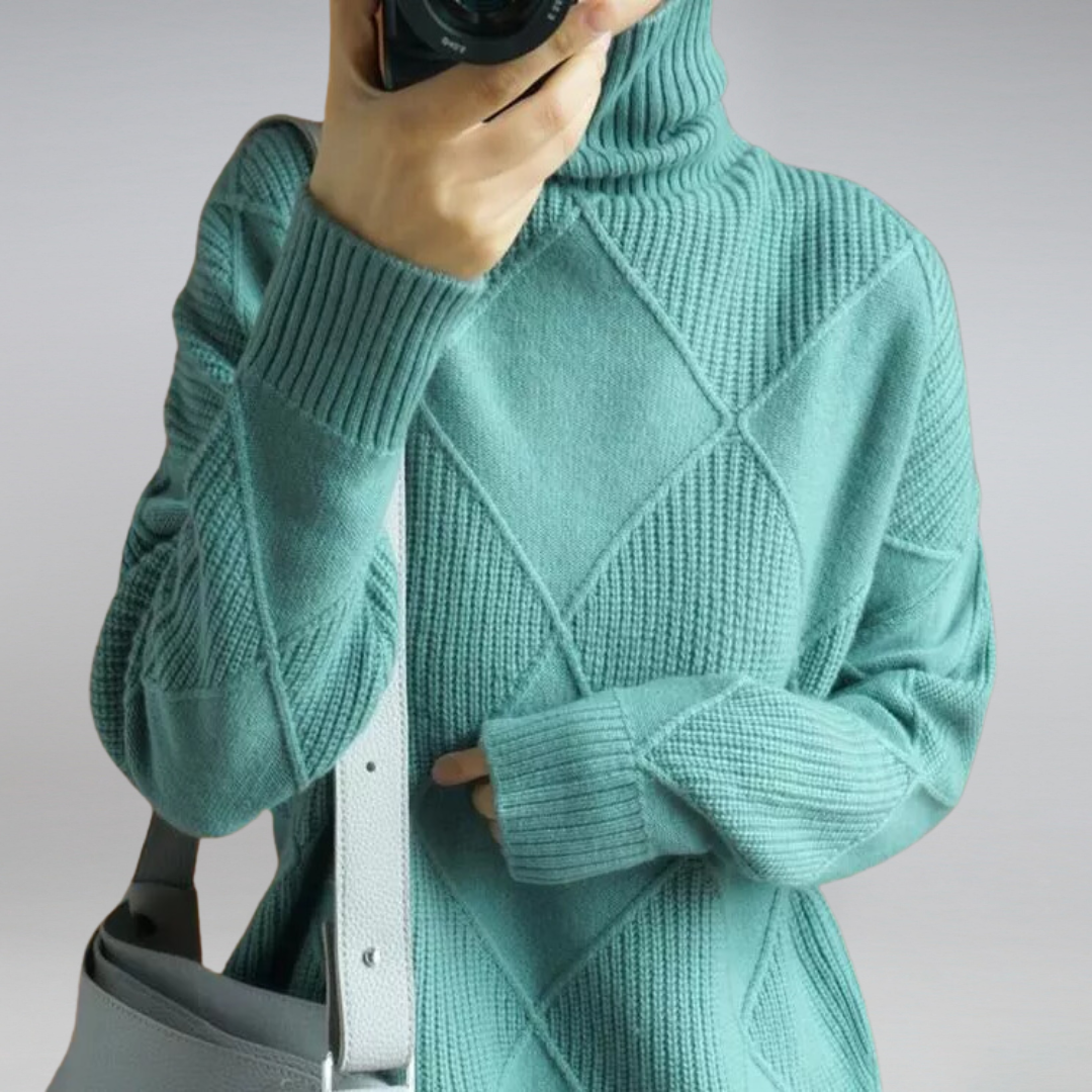 Damen Rollkragenpullover Warm Winter