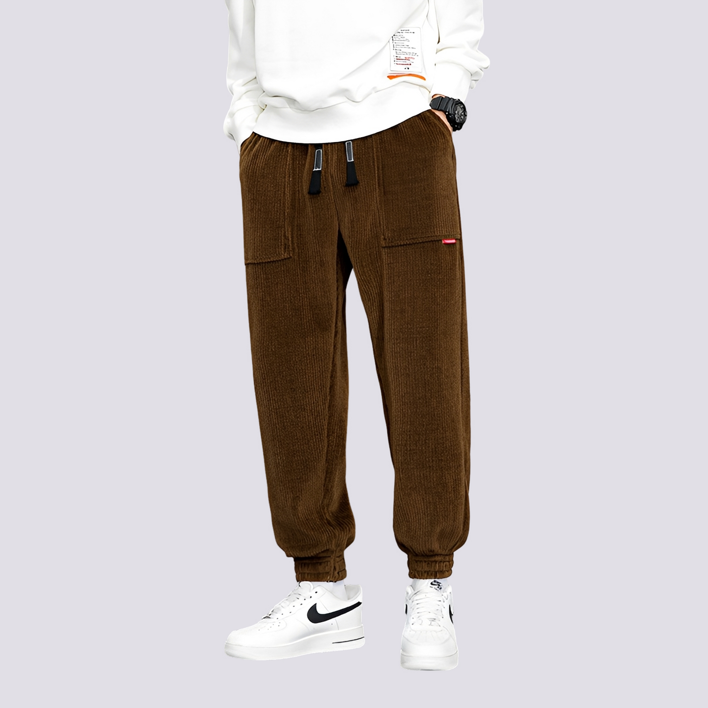 Bequeme Cord-Herrenhose Jogginghose Lässig