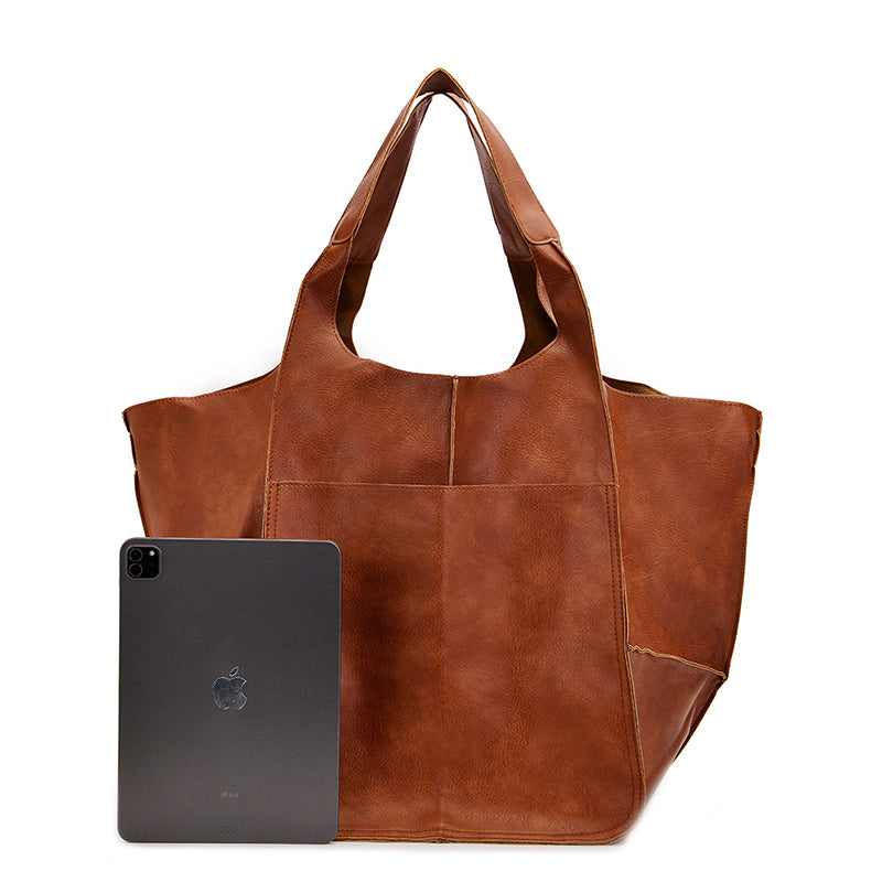 Große Leder-Handtaschen Damen Reise Tasche