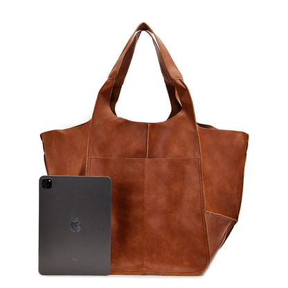 Große Leder-Handtaschen Damen Reise Tasche