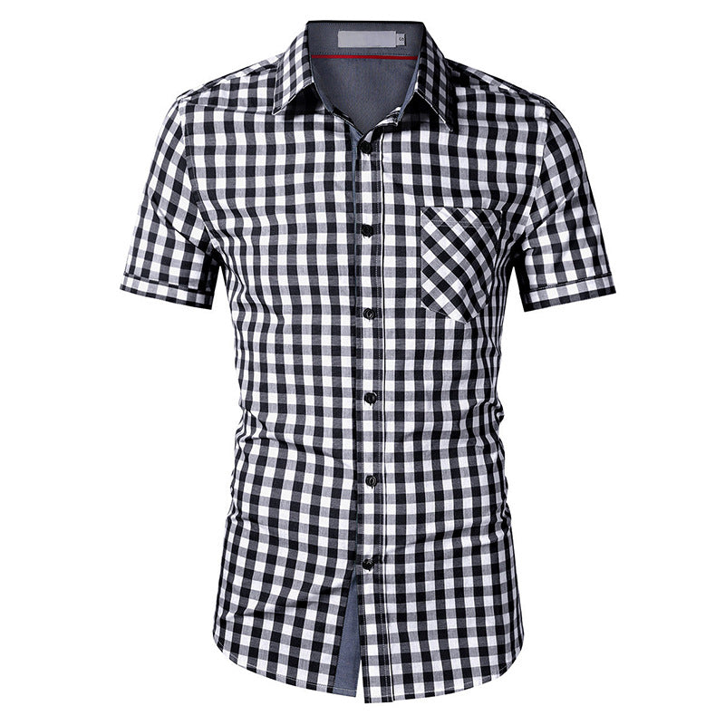 Herren Karohemd Kurzarm Modern Berlin Style - BerlinGlamour