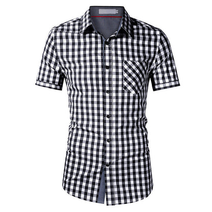 Herren Karohemd Kurzarm Modern Berlin Style - BerlinGlamour