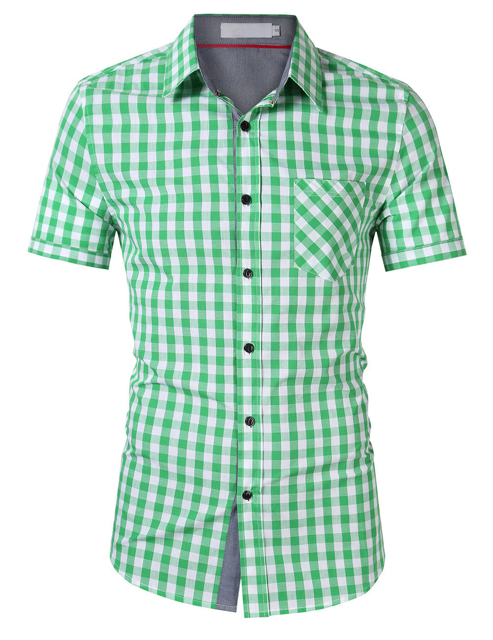 Herren Karohemd Kurzarm Modern Berlin Style