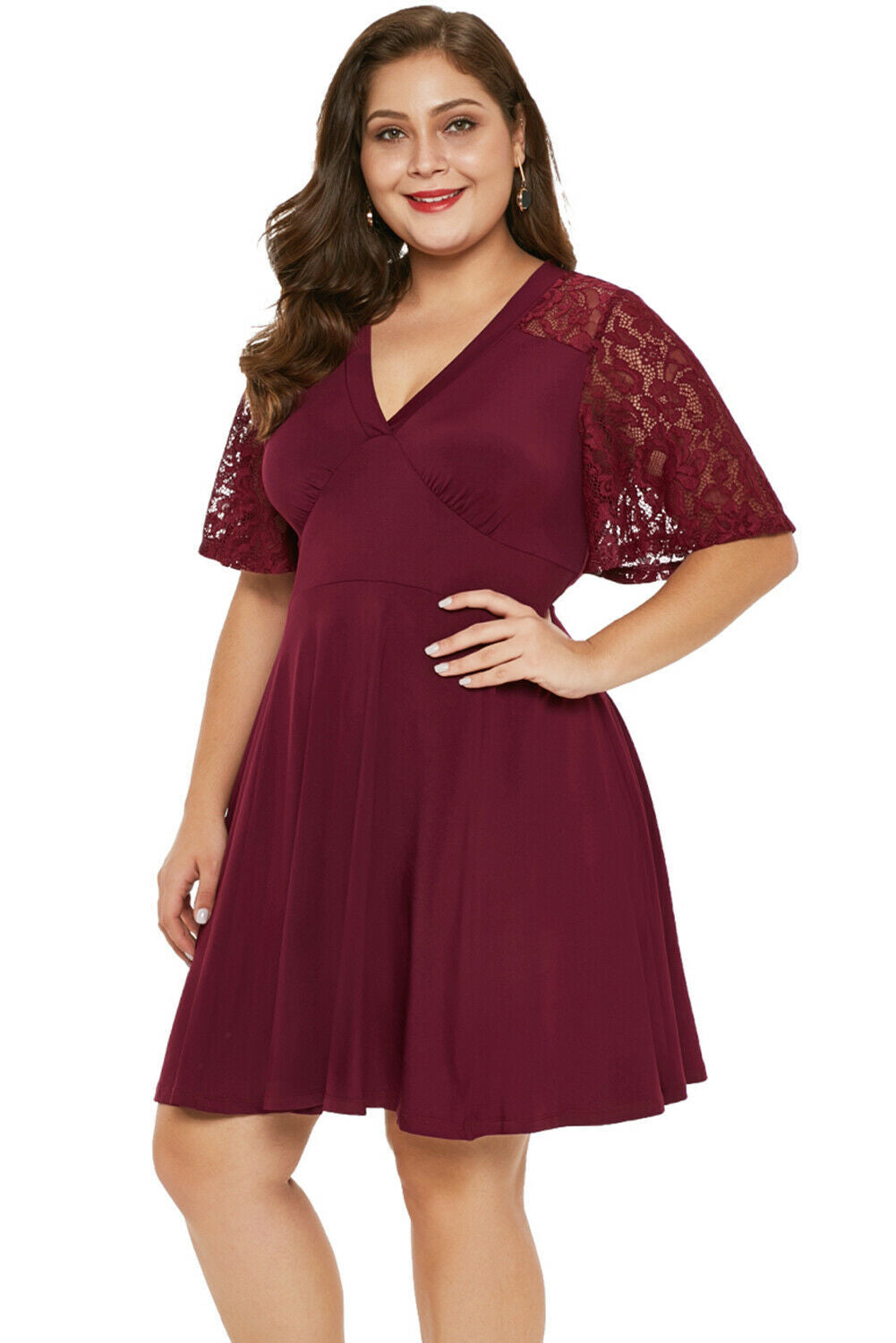 Spitzenkleid Ausgehkleid Elegant Durchbrochen
