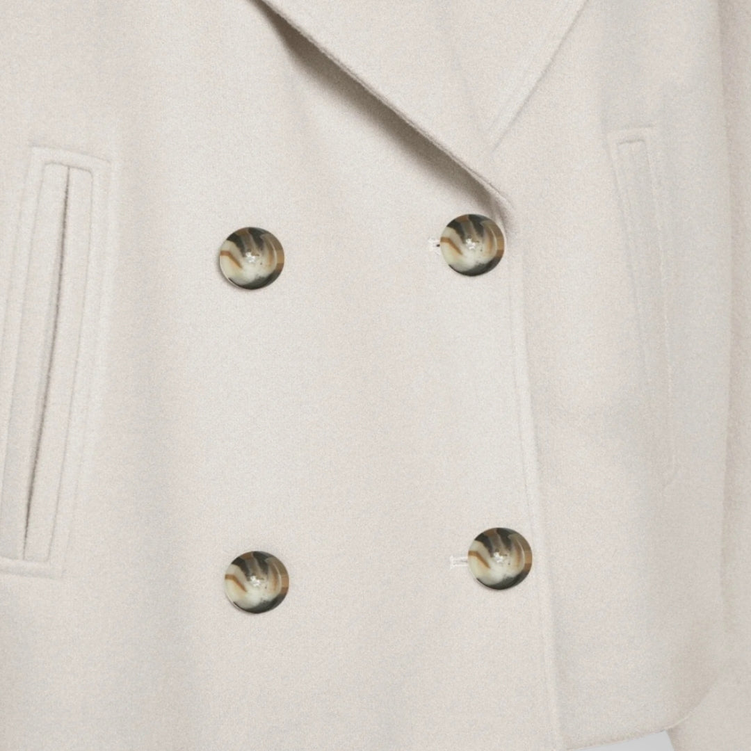 Doppelreihige Lederjacke Modern Damen