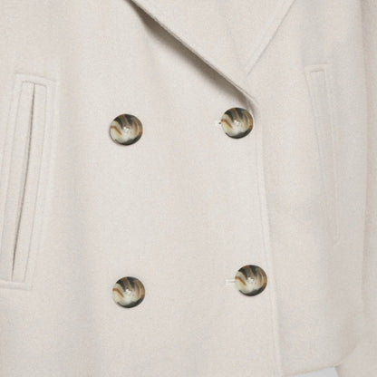 Doppelreihige Lederjacke Modern Damen