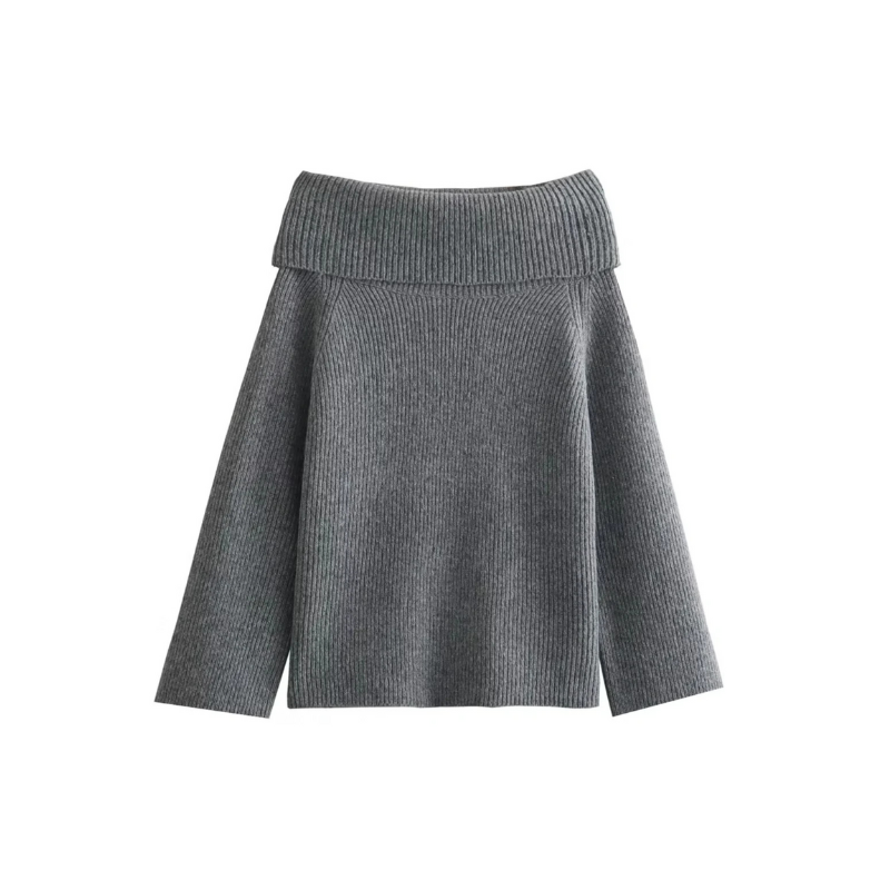 Damen Pullover Off Shoulder Elegante Schulterfreiheit - BerlinGlamour
