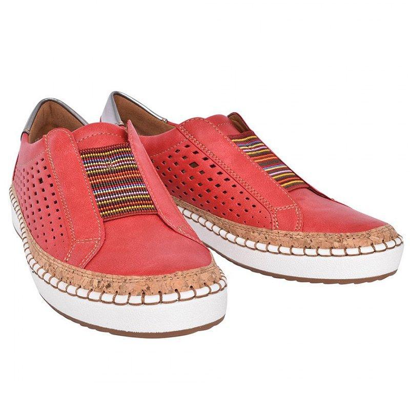 Damen Sneaker Slip-On atmungsaktiv Perforiert Sportlich Modisch