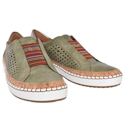 Damen Sneaker Slip-On atmungsaktiv Perforiert Sportlich Modisch
