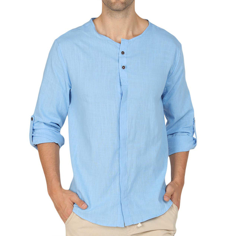 Herren Leinenbluse Leicht Sommer Berlin Style