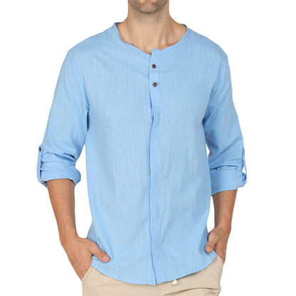 Herren Leinenbluse Leicht Sommer Berlin Style