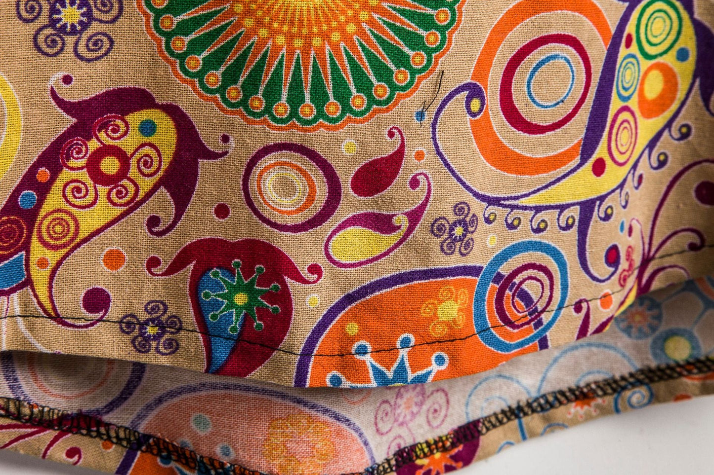 Herren Hemd Kurzarm Paisley Muster Modern Stehkragen