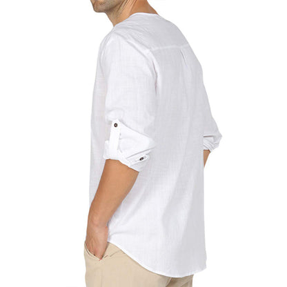 Herren Leinenbluse Leicht Sommer Berlin Style