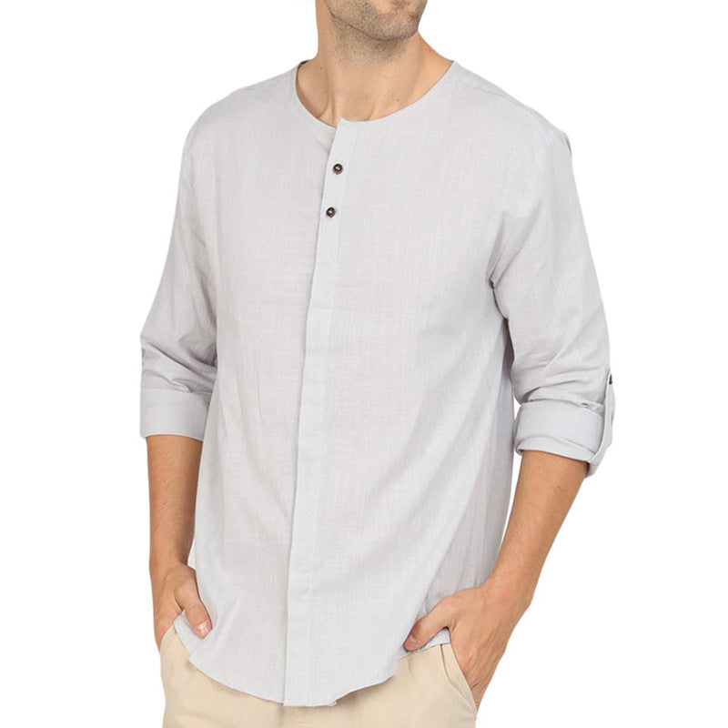 Herren Leinenbluse Leicht Sommer Berlin Style