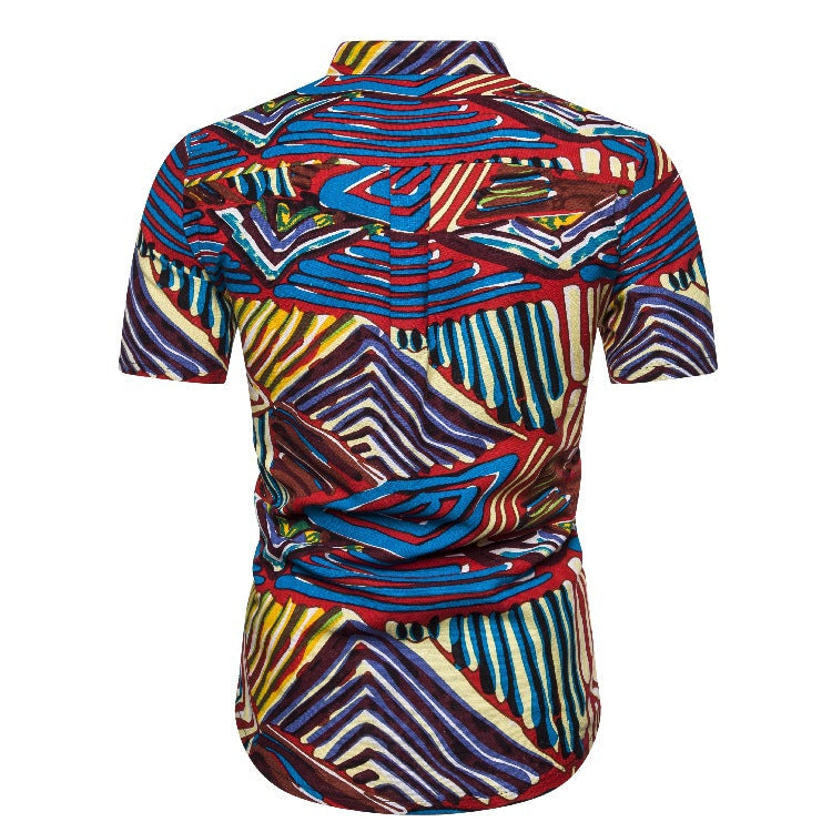 Männer Kurzarm Hemd Sommer Modern
