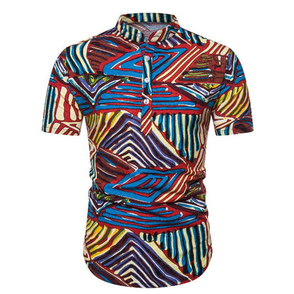 Männer Kurzarm Hemd Sommer Modern
