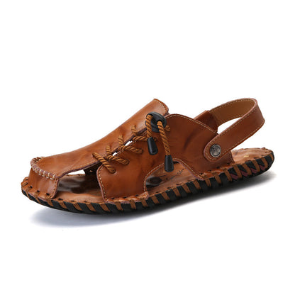 Herren Leder-Sandalen Schnellschnürsystem Robust Bequem