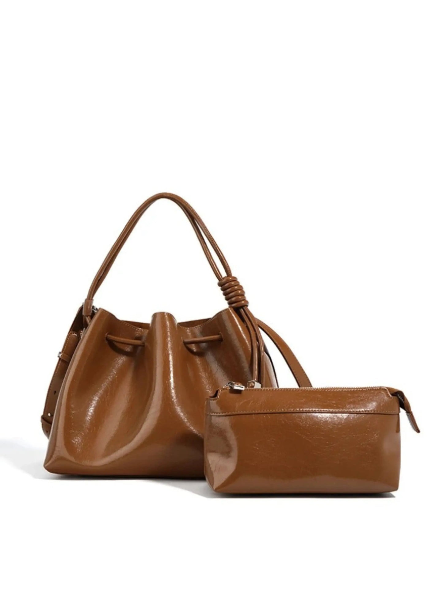 Elegante Damenhandtasche Glänzend mit Kordelverschluss