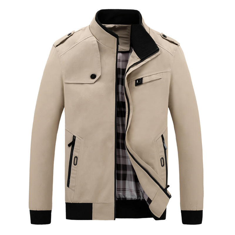 Herren Feldjacke Modern mit Taschen und Hochkragen - BerlinGlamour